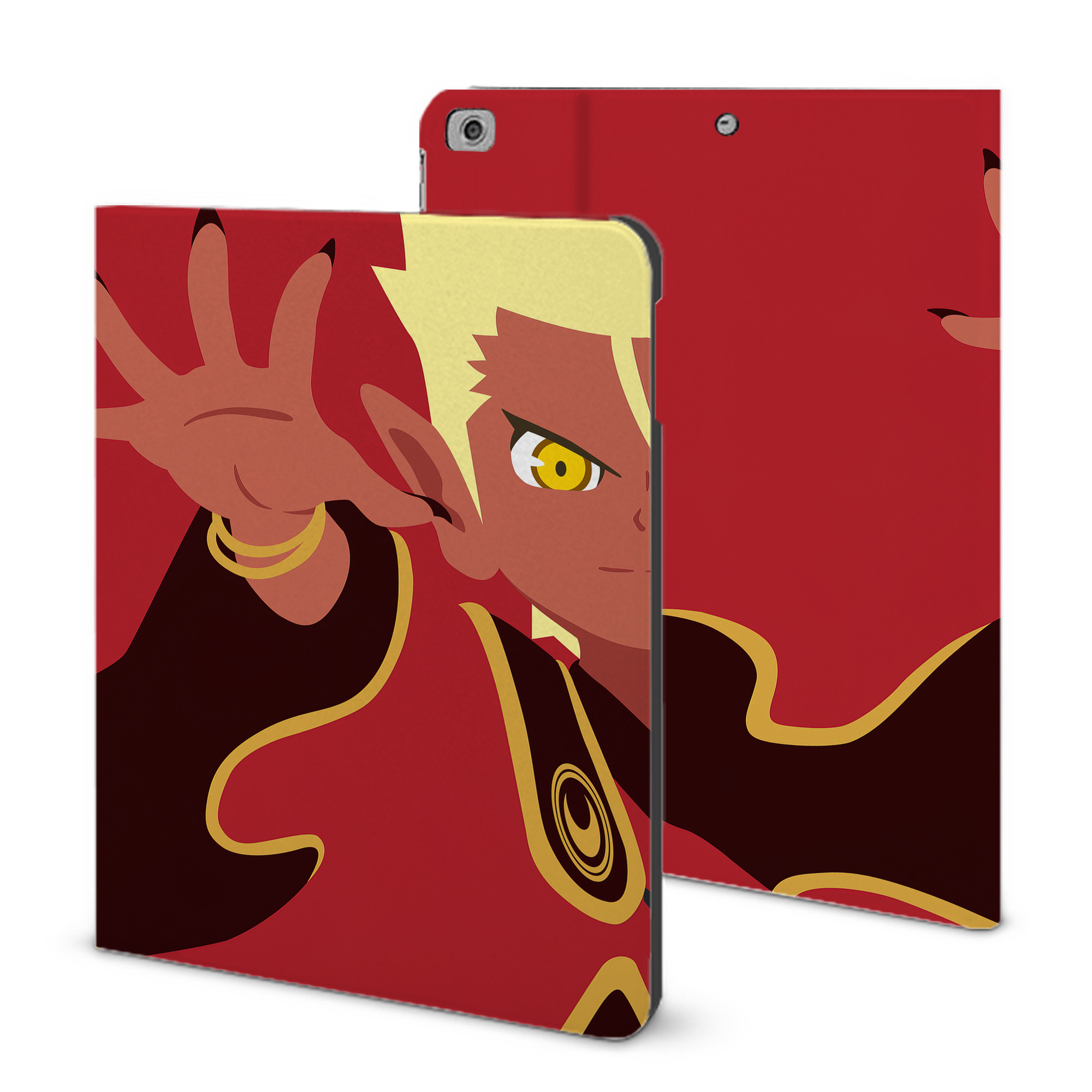 （画像用） 妖怪ウォッチ Yo-kai Watch IPad ケース ブック型 PUレザー TPU 耐衝撃 軽量 薄型 ペン収納なし 全面保護 IPad 各モデル対応